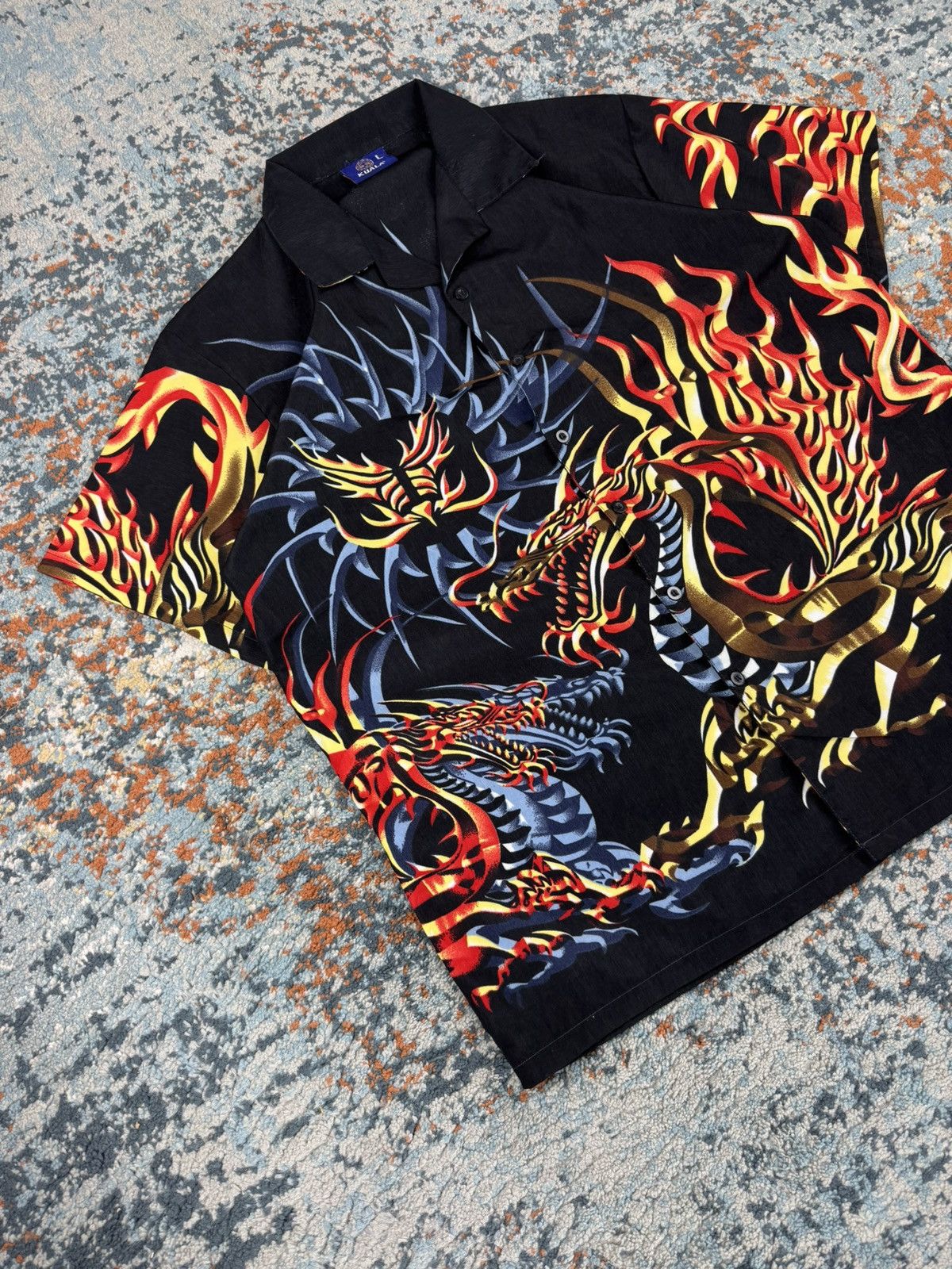 Vintage Vintage 90s Dragon tribal techno rave style short sleeve Size US L / EU 52-54 / 3 - 3 Thumbnail