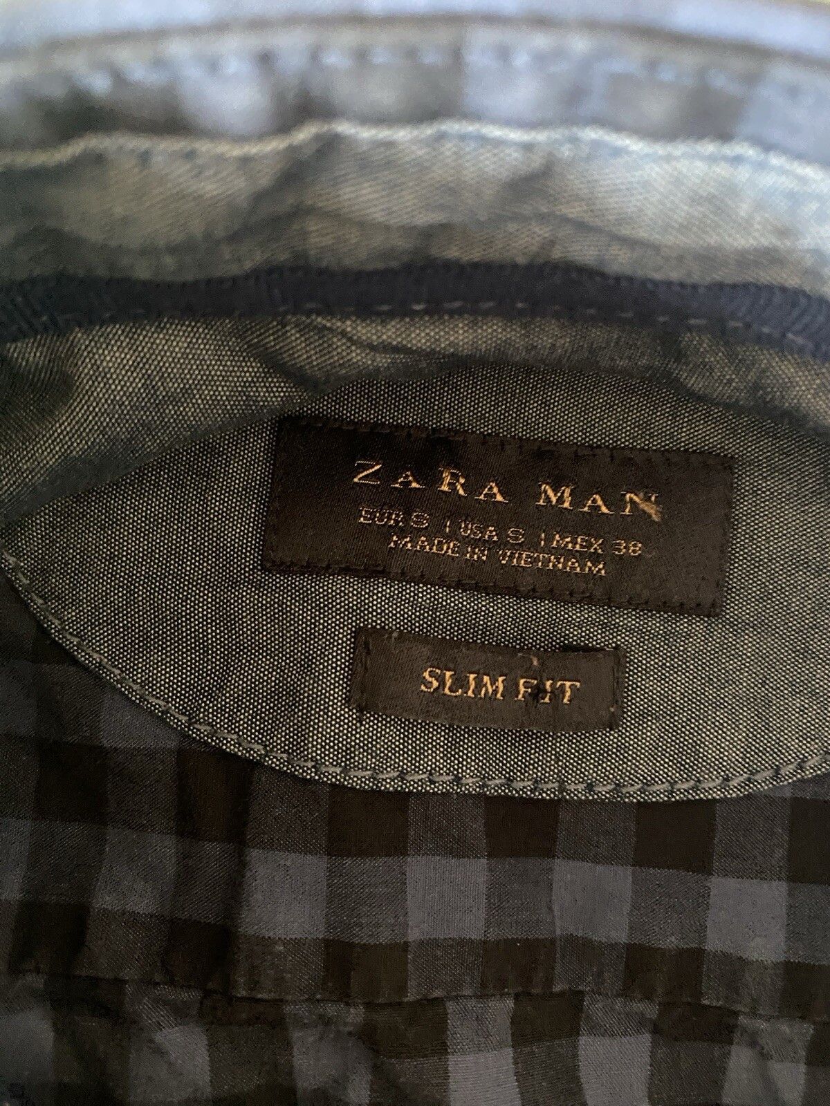 Other Zara Men Slim Fit Shirt Check Blue Size S Size US S / EU 44-46 / 1 - 3 Thumbnail