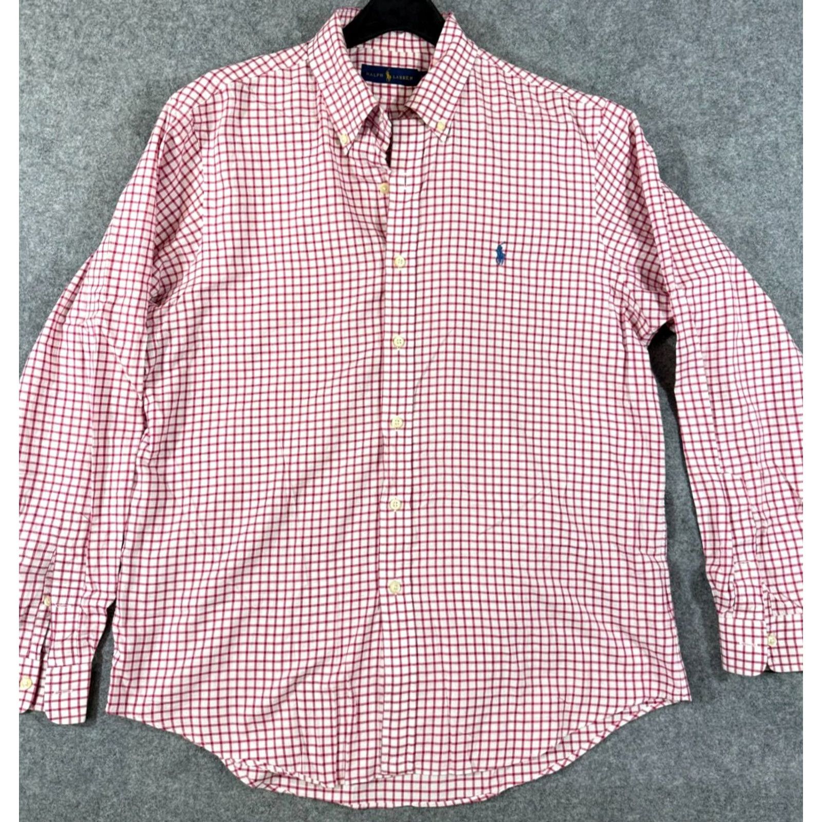 Ralph Lauren Ralph Lauren Shirt Mens L White Red Check Cotton Long Sleeve Button-Down Preppy Shirt Size US L / EU 52-54 / 3 - 2 Thumbnail