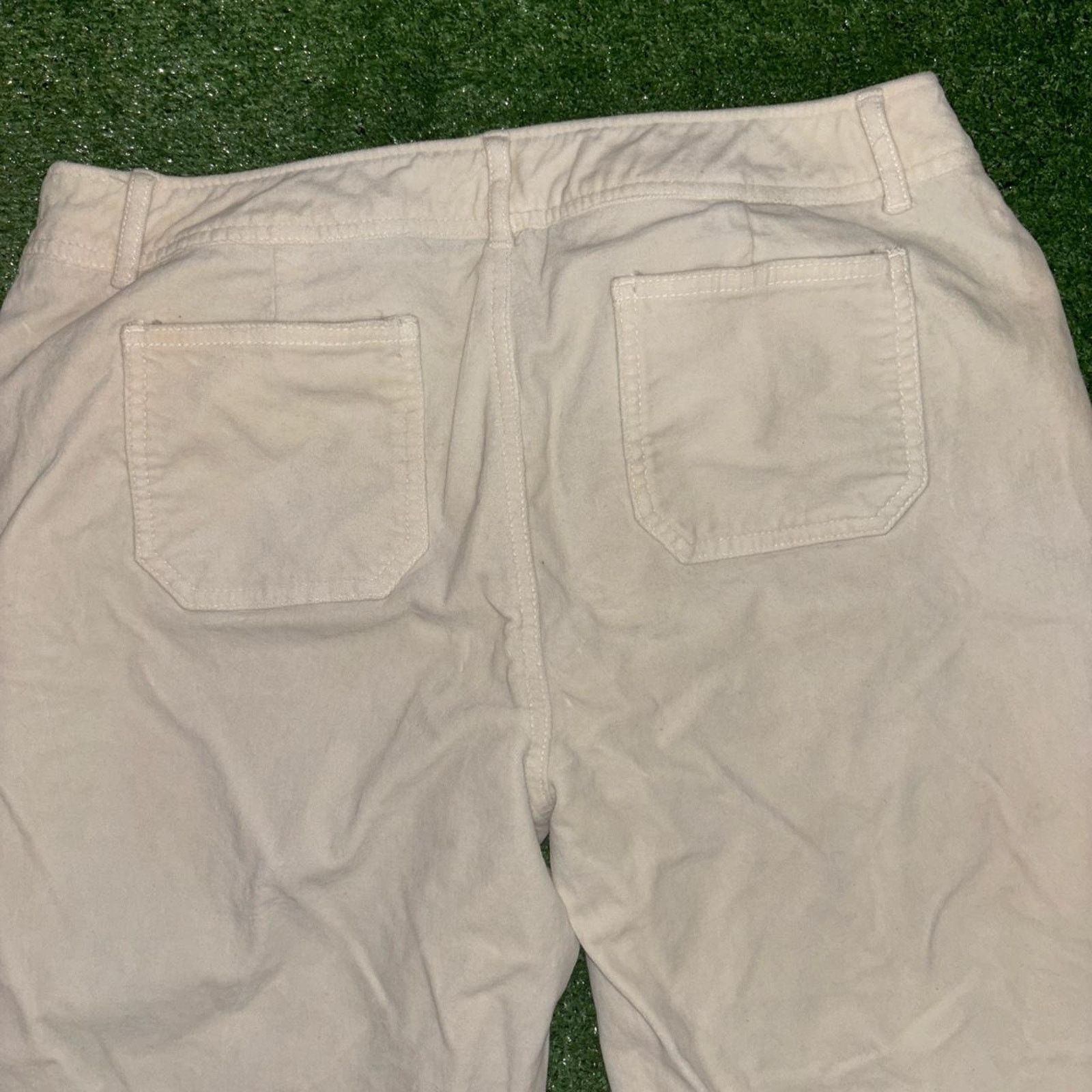 Express Women’s Express Stretch Cream Soft Fabric Wide Leg Pants Size 34" / US 12 / IT 48 - 7 Thumbnail