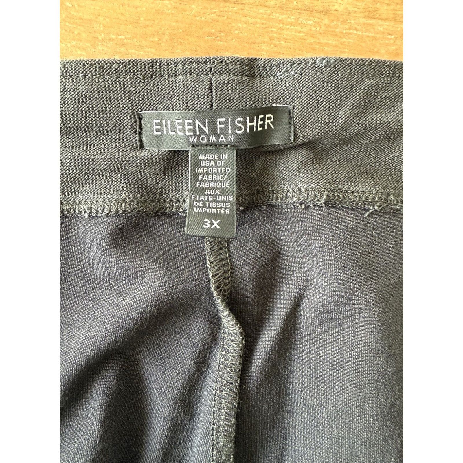 Eileen Fisher Eileen Fisher Washable Stretch Crepe Pull On Ankle Pants Womens 3X Gray USA Size 40" / US 18 - 3 Thumbnail
