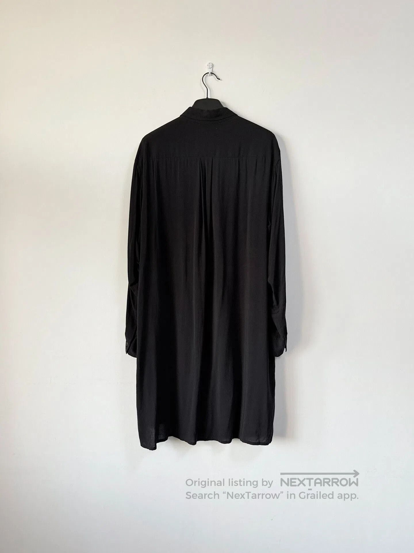 Yohji Yamamoto Yohji Yamamoto Black Scandal Silk Shirt. Size L / US 10 / IT 46 - 2 Thumbnail