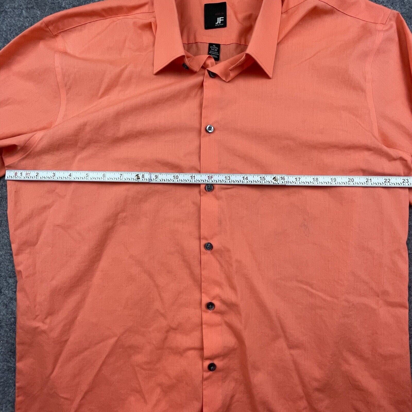 J Ferrar J Ferrar Shirt Mens XL Orange Slim Fit Button Up Collared Size US XL / EU 56 / 4 - 7 Thumbnail