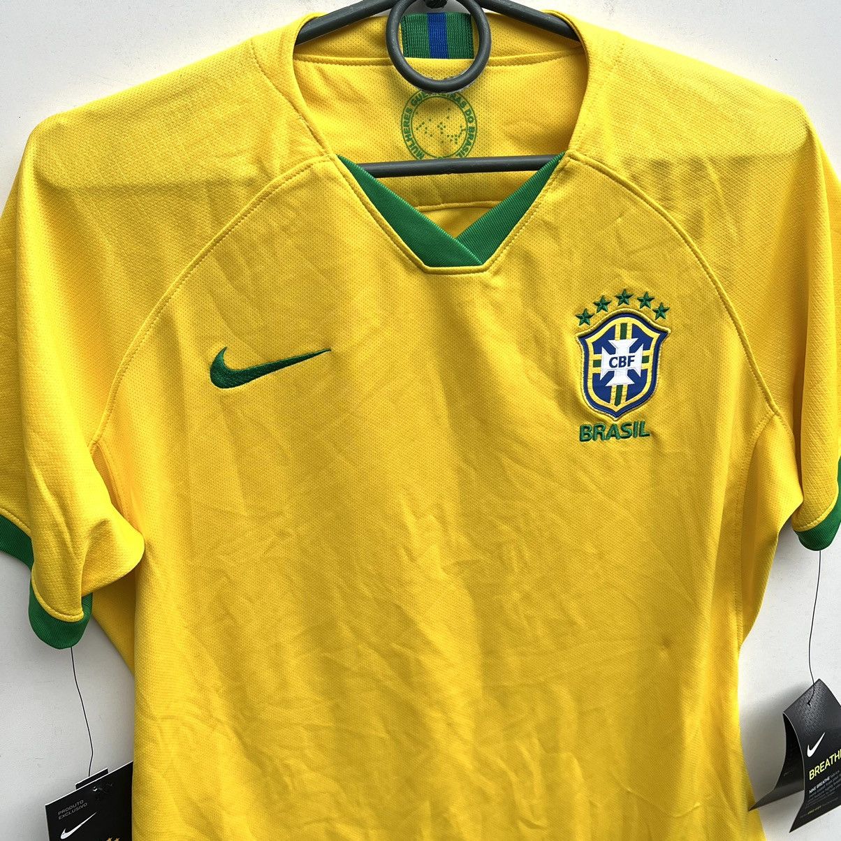 Nike Nike Brazil Home Soccer Jersey 2019-2020 Size M / US 6-8 / IT 42-44 - 2 Thumbnail