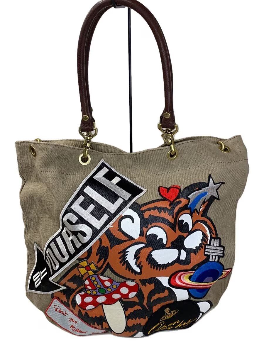 Vivienne Westwood Tiger Orb Canvas Tote Bag Size ONE SIZE - 1 Thumbnail