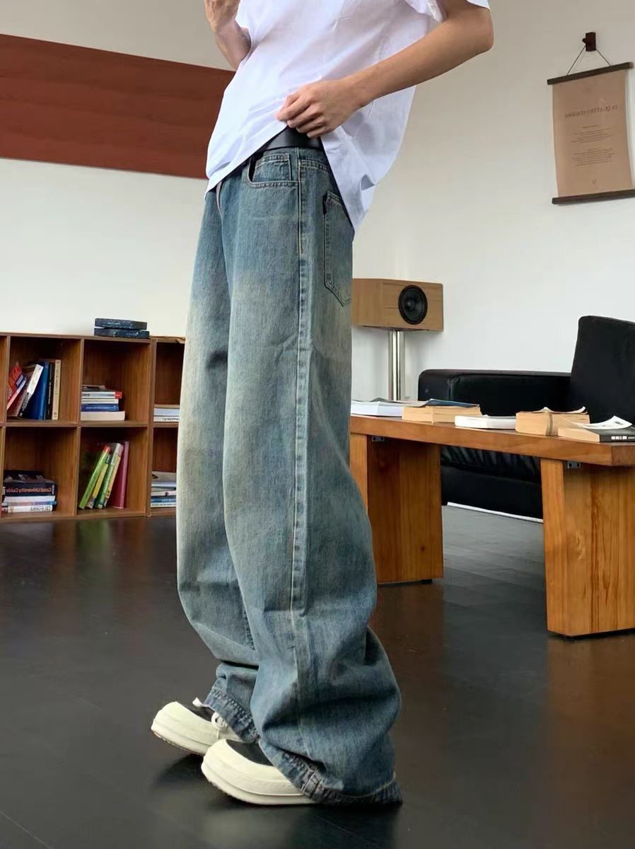Japanese Brand × Jean High street minimalist baggy wide leg jeans Size US 31 - 4 Thumbnail