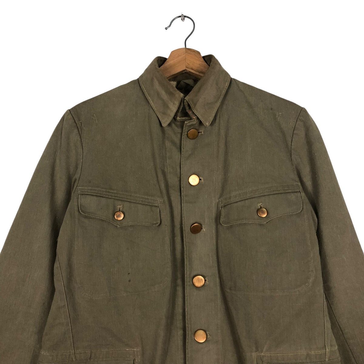 Vintage 🔥TRUE VINTAGE 60’s MILITARY CHORE WORK BUTTON Size US S / EU 44-46 / 1 - 3 Thumbnail