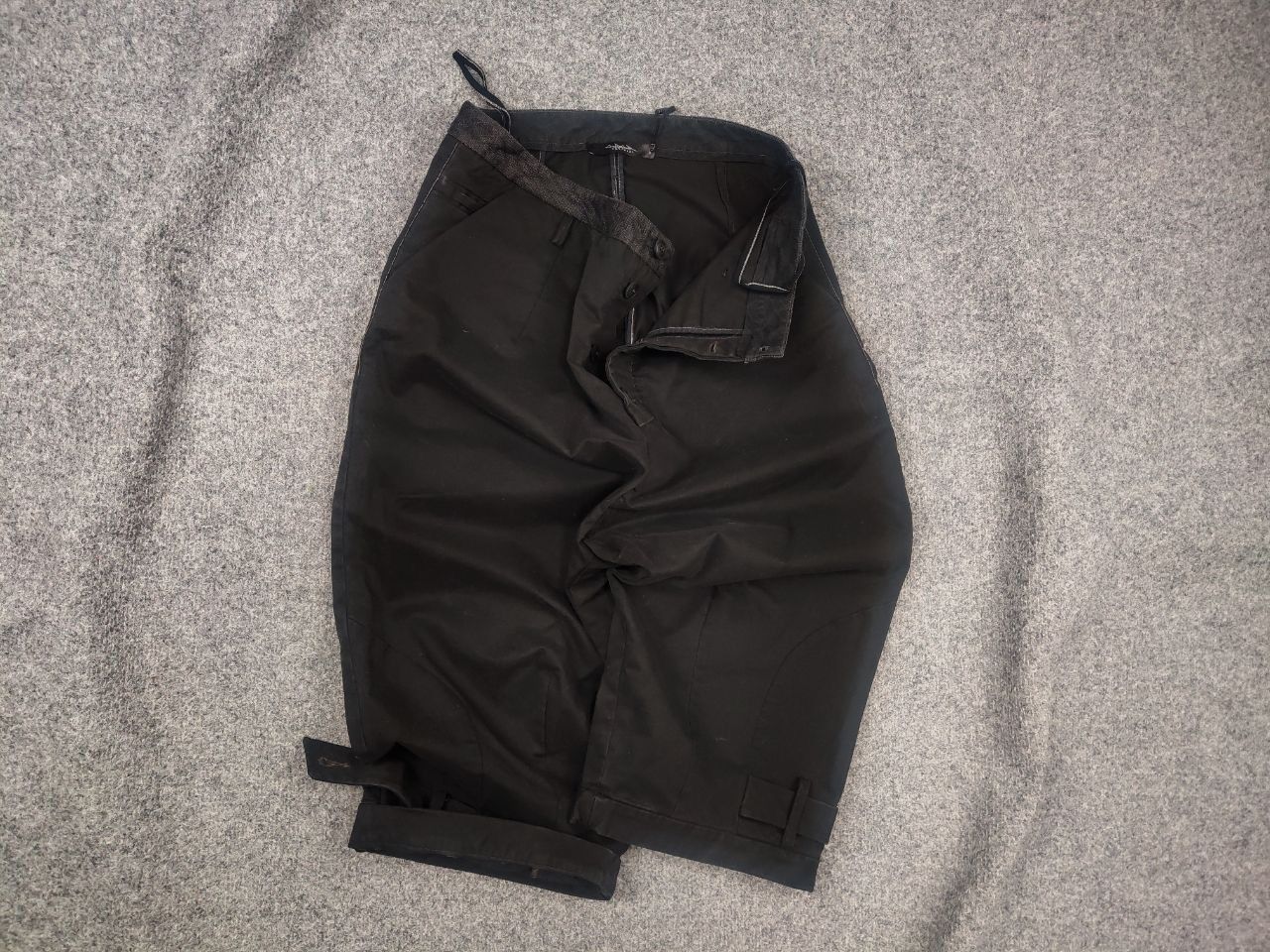 Japanese Brand Umit Unal Couture Black culottes thick Drop Crotch Pants Size US 32 / EU 48 - 2 Thumbnail