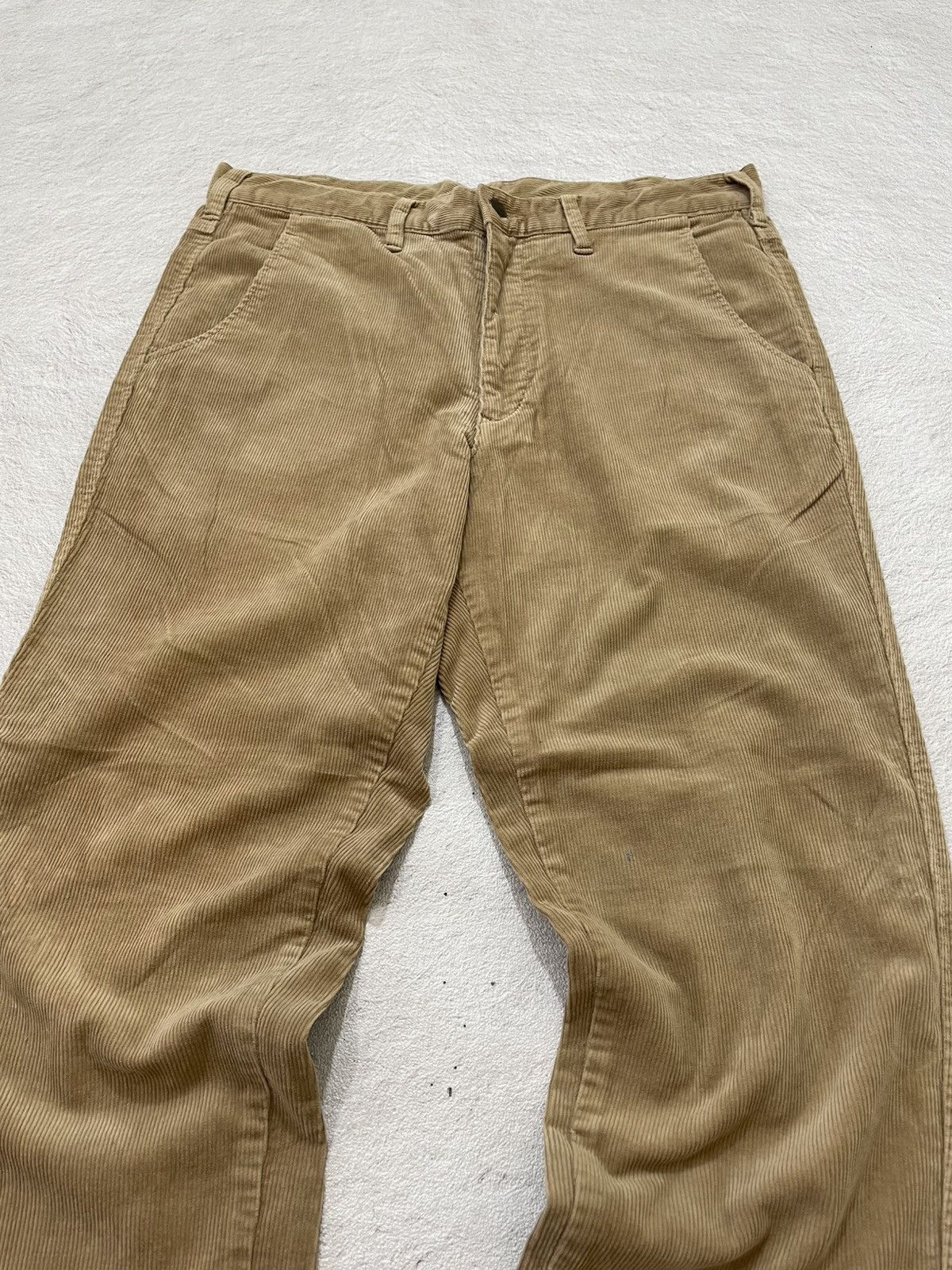 Japanese Brand 2000s Takeo Brown Corduroy Pants Wide Leg Y2K Japan Style Size US 33 - 2 Thumbnail