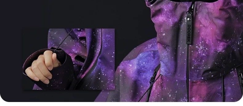 Other Purple Starry Sky Series Hard Shell Ski Jacket Size US 32 / EU 48 - 12 Thumbnail