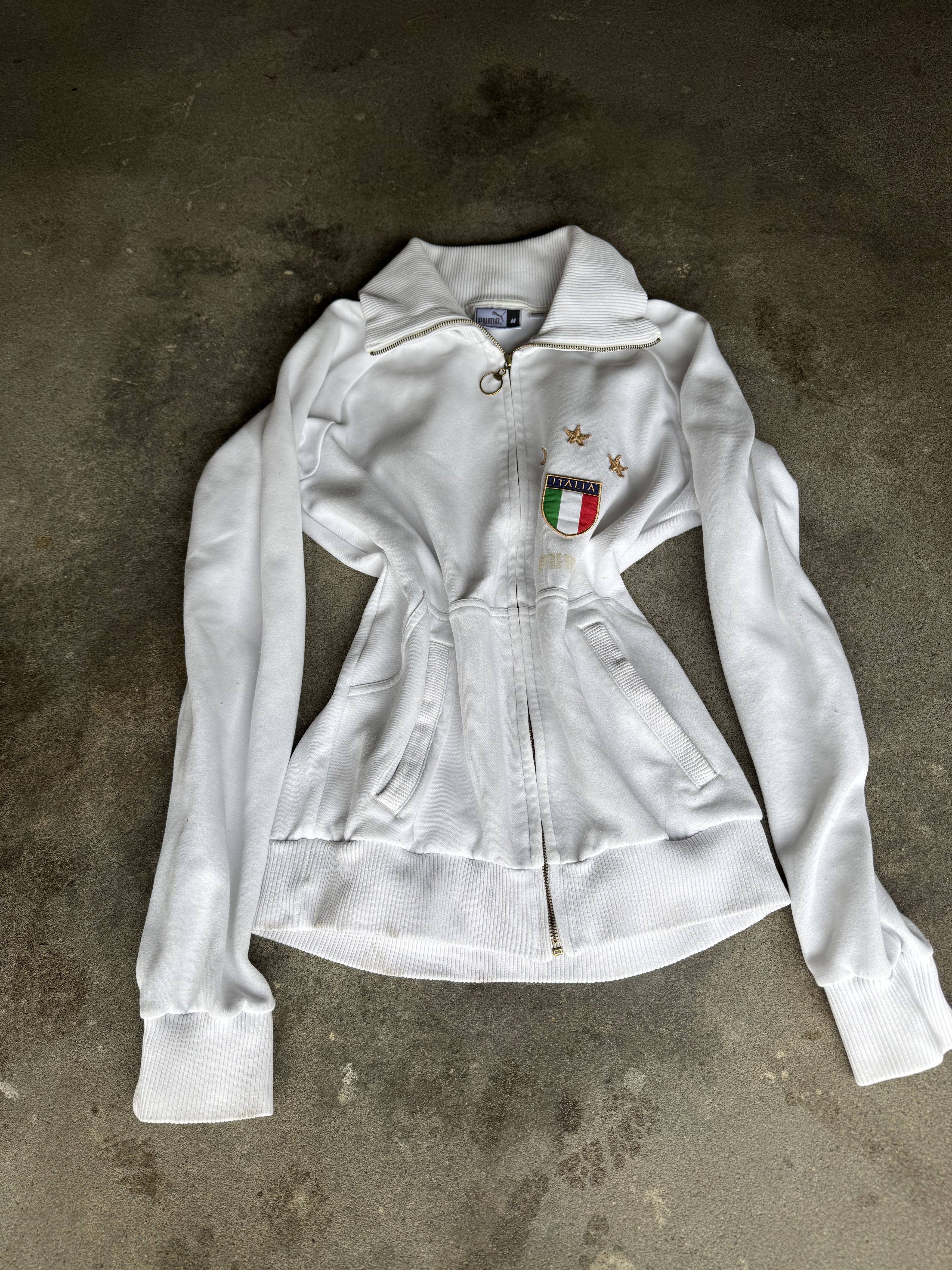Puma Puma Italy Crest White Zip Jacket Y2K Size US M / EU 48-50 / 2 - 1 Thumbnail