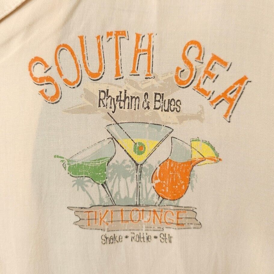 Puritan Tiki Lounge Camp Shirt Mens Size Medium Beige South Sea Size US M / EU 48-50 / 2 - 3 Thumbnail