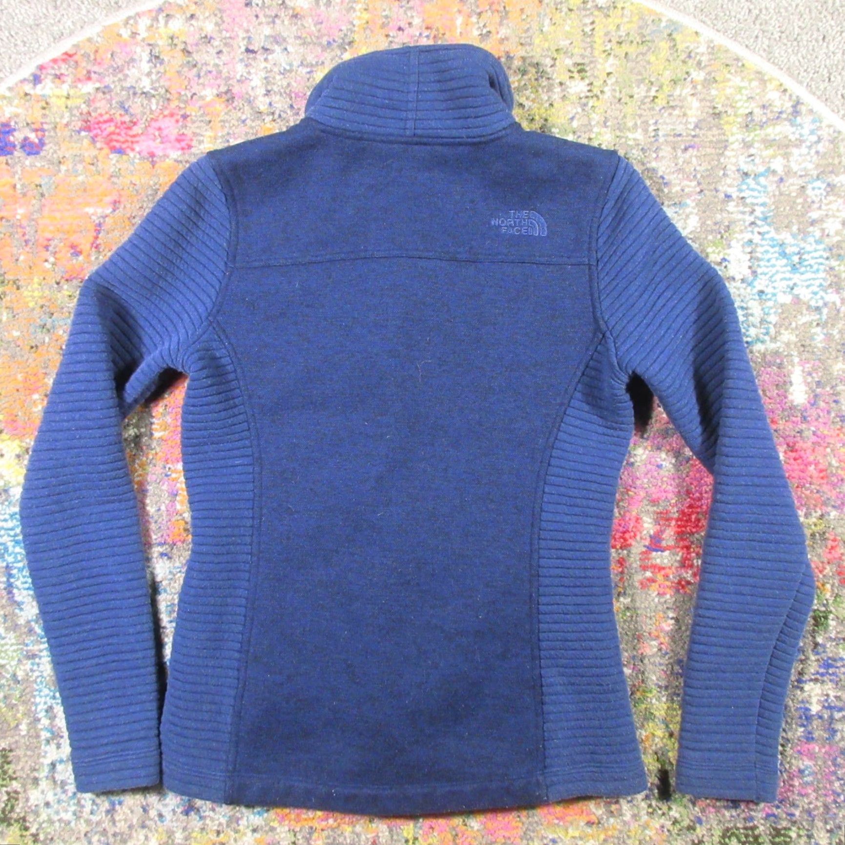 The North Face The North Face Fleece Sweater Jacket Womens XS Navy Blue Hooded Full Zip High Neck Rib Sleeves Mid-Length Casual Winter Spring Fall Womens Size XS / US 0-2 / IT 36-38 - 2 Thumbnail