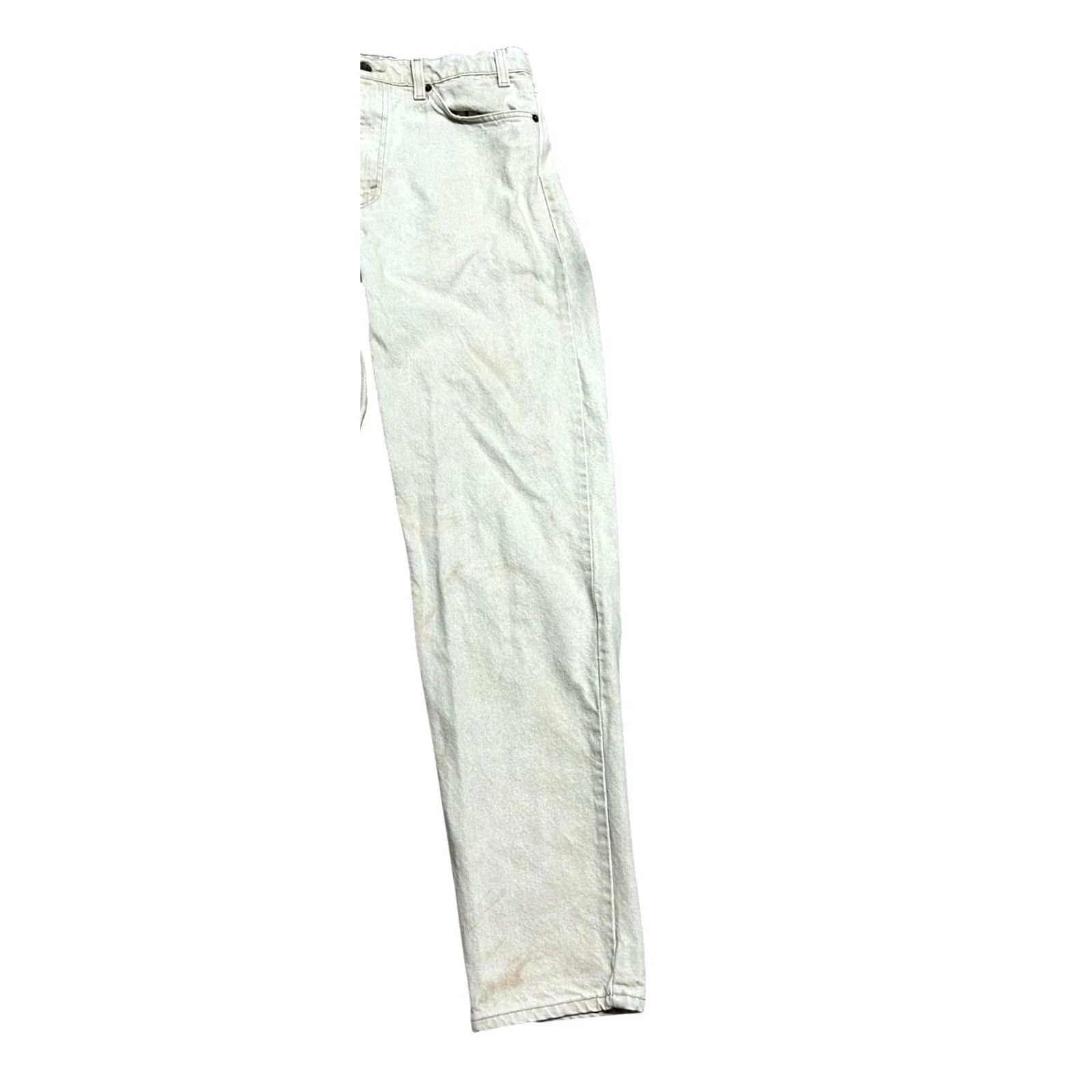 Levi's VINTAGE Levi's 550 Jeans Regular 32x34 Beige Cream 90s Tapered Leg USA Read Size US 32 / EU 48 - 3 Thumbnail