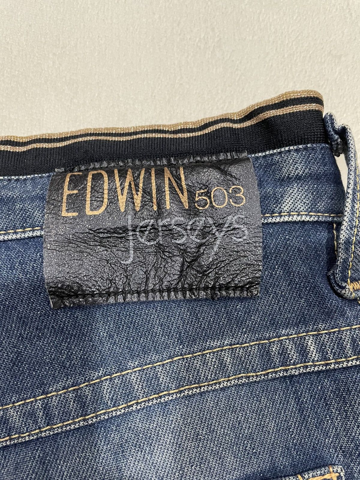 Edwin Vintage Edwin 503 Jerseys Twist Leg Distressed Denim Jeans Size US 35 - 16 Thumbnail