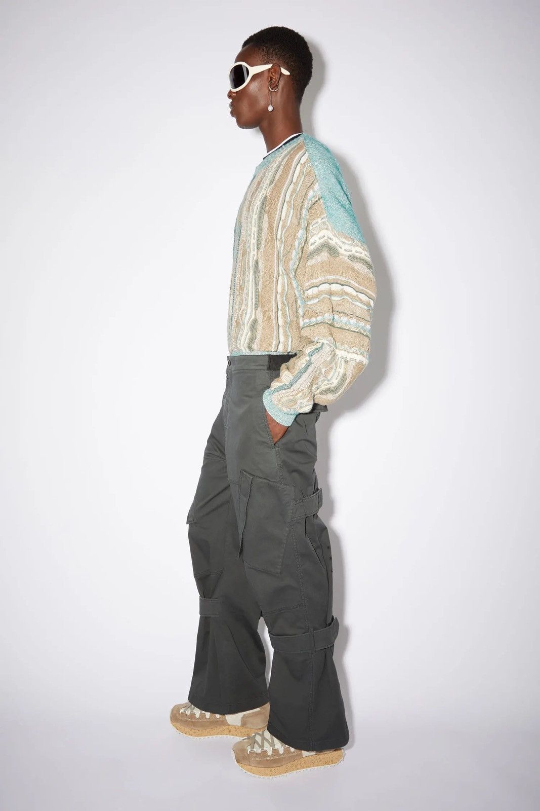 Acne Studios Acne Studios Chevron Cargo Pants Anthracite Grey sz 48 Size US 34 / EU 50 - 2 Thumbnail