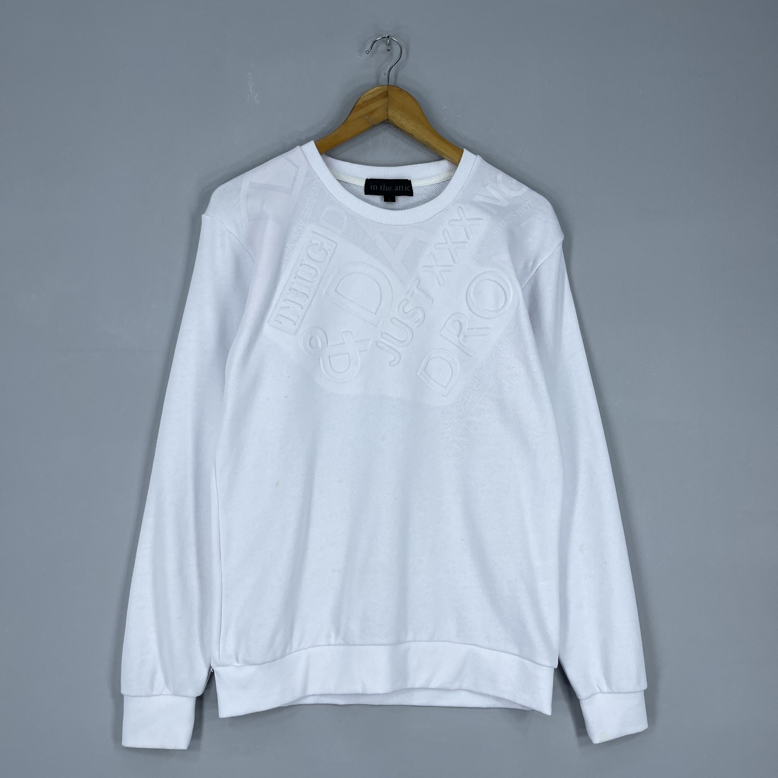 In The Attic Vintage IN THE ATTIC Quotes Printed Embroidery Sweatshirt Size US M / EU 48-50 / 2 - 3 Thumbnail