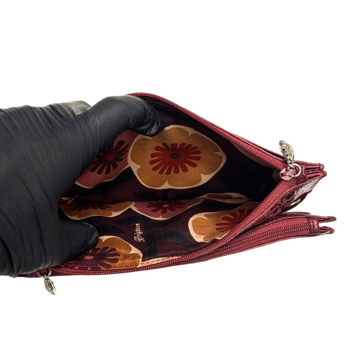 Brighton Vintage BRIGHTON Red Divided Magnetic Close Clutch Wallet Size ONE SIZE - 8 Thumbnail