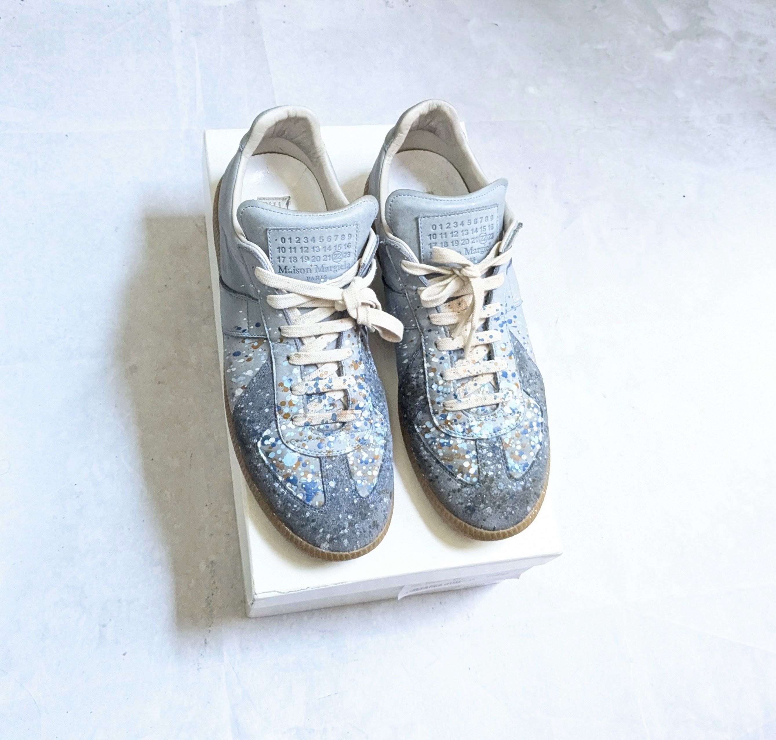 Maison Margiela MMM Margiela Blue German Army Trainers 43 | Grailed