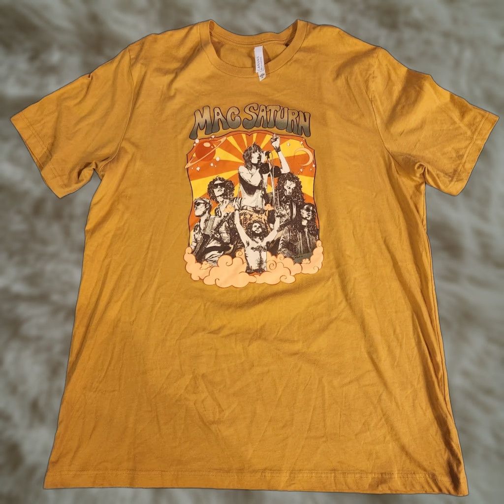 Vintage Mac Saturn Band T Shirt Tee Detroit Based Rock Yellow Mens 2XL Size US XXL / EU 58 / 5 - 1 Thumbnail