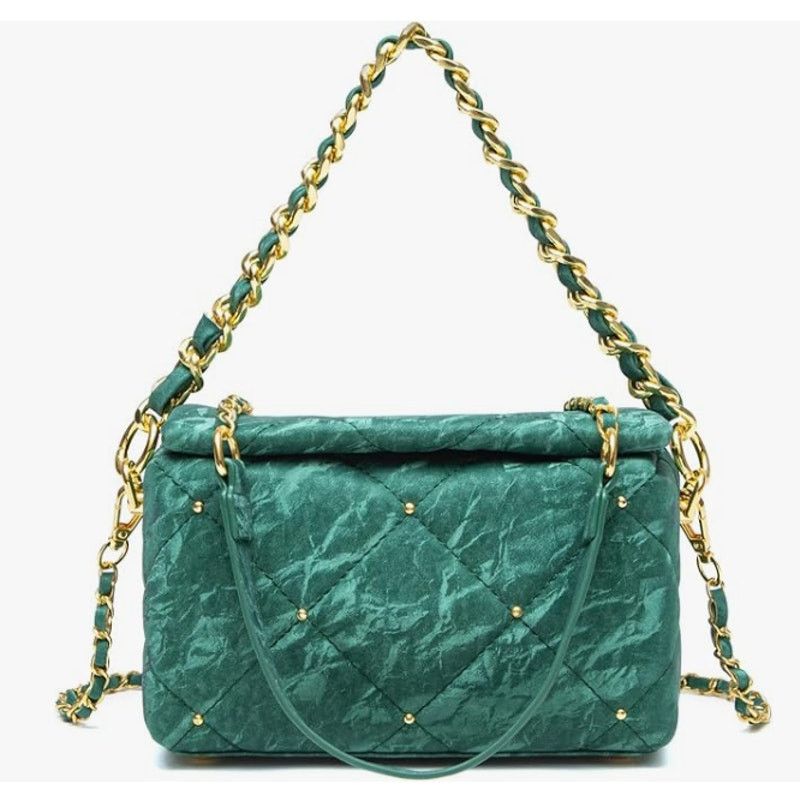 The Unbranded Brand Quilted Crossbody 7.4"× 2.9"× 4.7" PUShoulder 2Chain 44" Size ONE SIZE - 1 Thumbnail