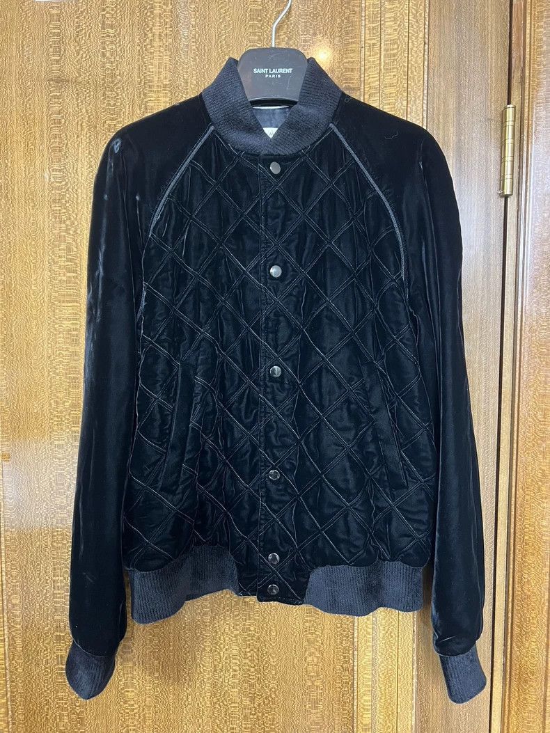 Saint Laurent Paris Saint Laurent Paris 18fw black velvet diamond grid jacket-2 Size US M / EU 48-50 / 2 - 1 Thumbnail