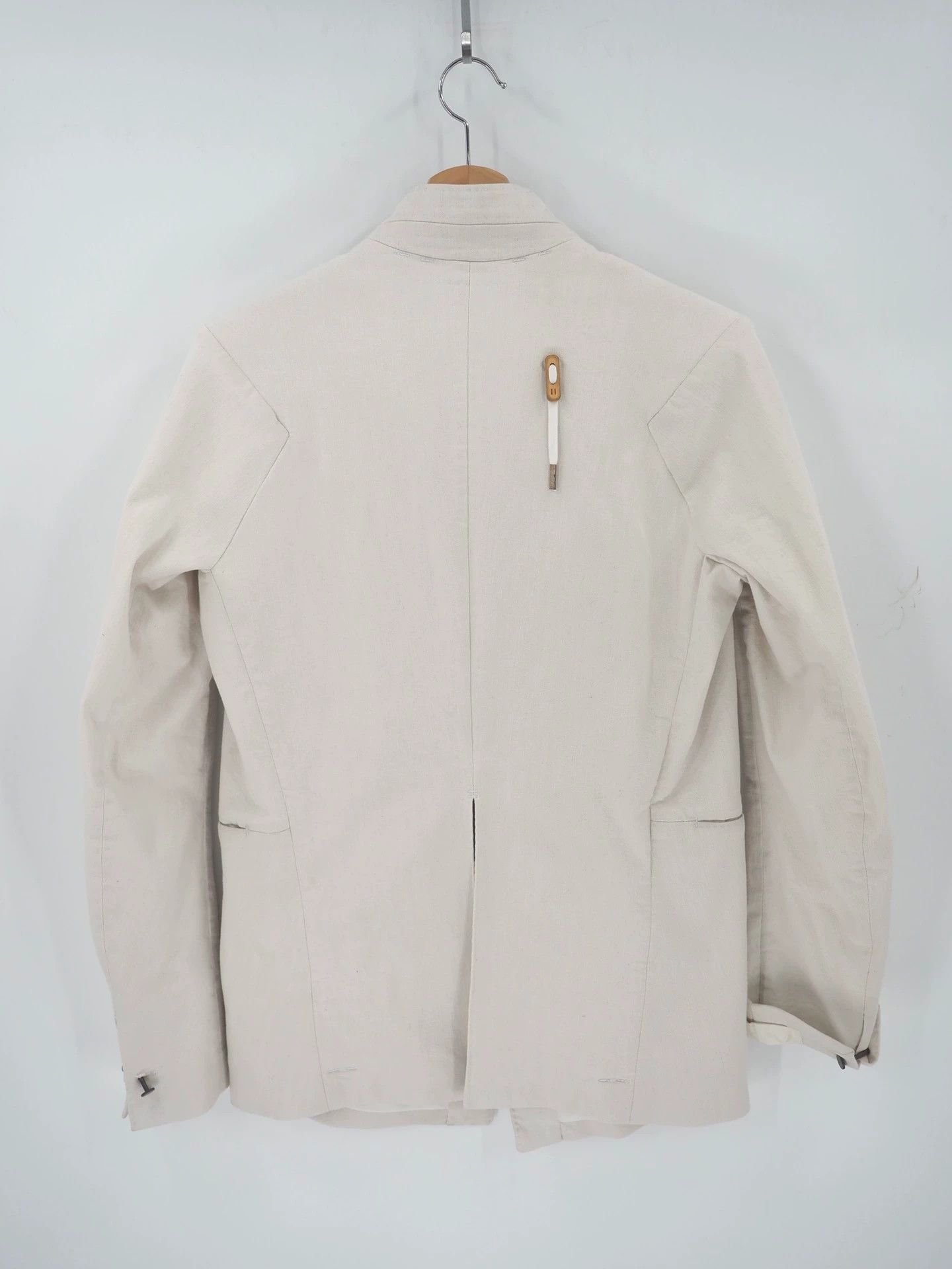 Boris Bidjan Saberi BBS Light Gray Single-Breasted Straight-Collar Blazer Size 40S - 2 Thumbnail