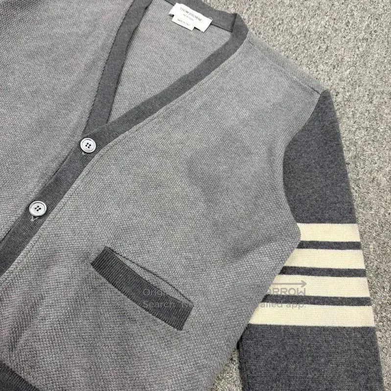 Thom Browne Thom Browne Gray Cotton Cardigan for Men . Size US L / EU 52-54 / 3 - 3 Thumbnail