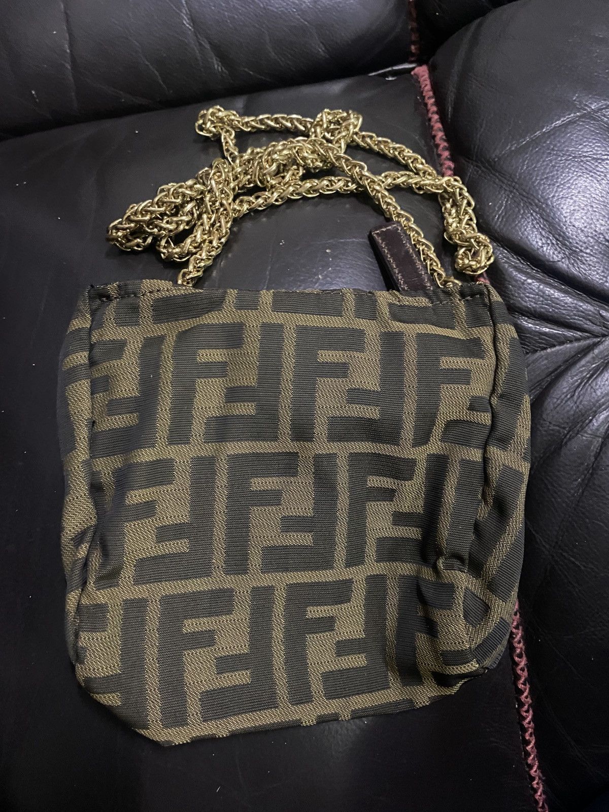 Fendi Authentic Fendi Zucca Monogram shoulder CUSTOM CHAIN Size ONE SIZE - 2 Thumbnail