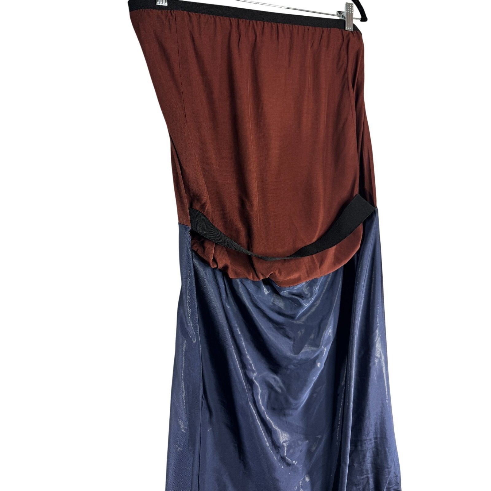 Marni Marni Dress Blue Burgundy Strapless Made Italy Strap size 44 Size XL / US 12-14 / IT 48-50 - 3 Thumbnail