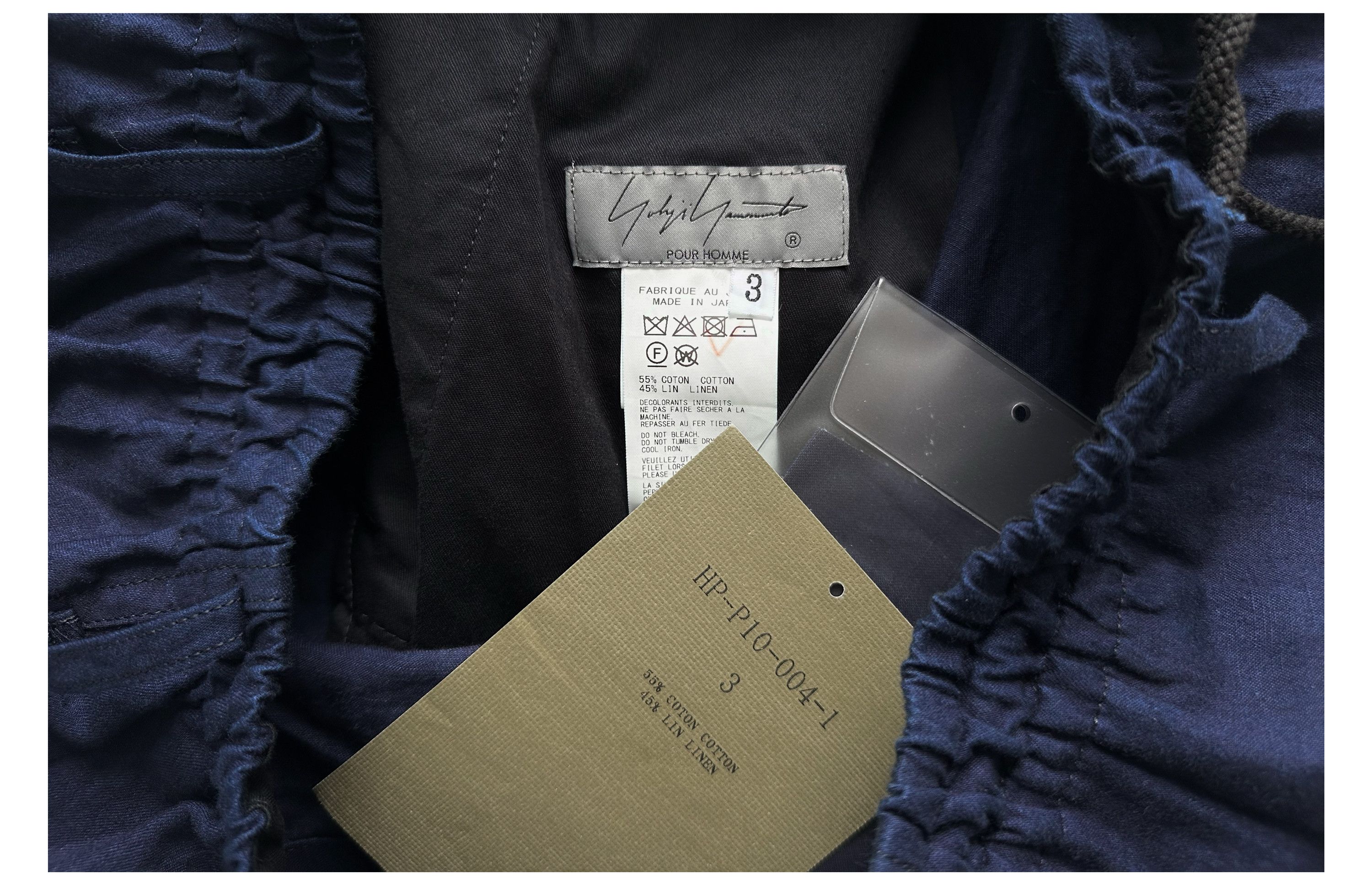 Yohji Yamamoto Indigo Dye Drop Crotch Cropped Trouser | JP3 (fit 28-34) Size US 32 / EU 48 - 5 Thumbnail