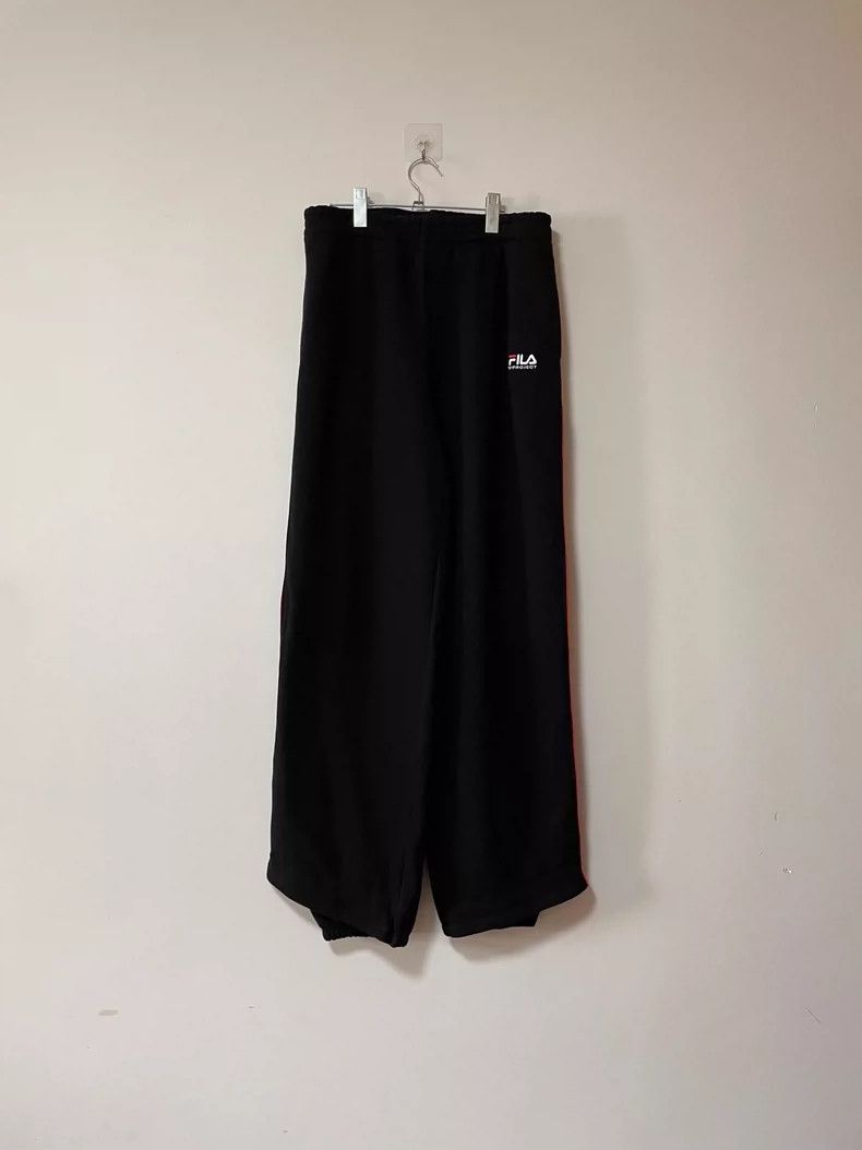 Y/Project Y/PROJECT FILA collaboration black sport wide-leg sweatpants Size US 30 / EU 46 - 1 Thumbnail