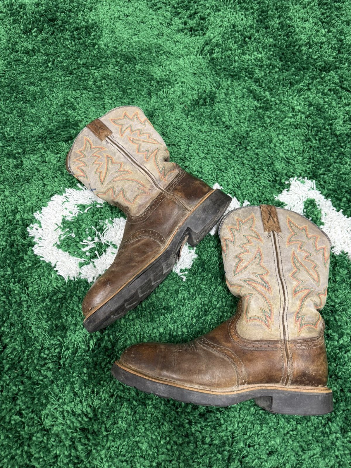 Vintage Vintage Brown Leather Steel Toe Cowboy Boots Western 9 Size US 9 / EU 42 - 5 Thumbnail