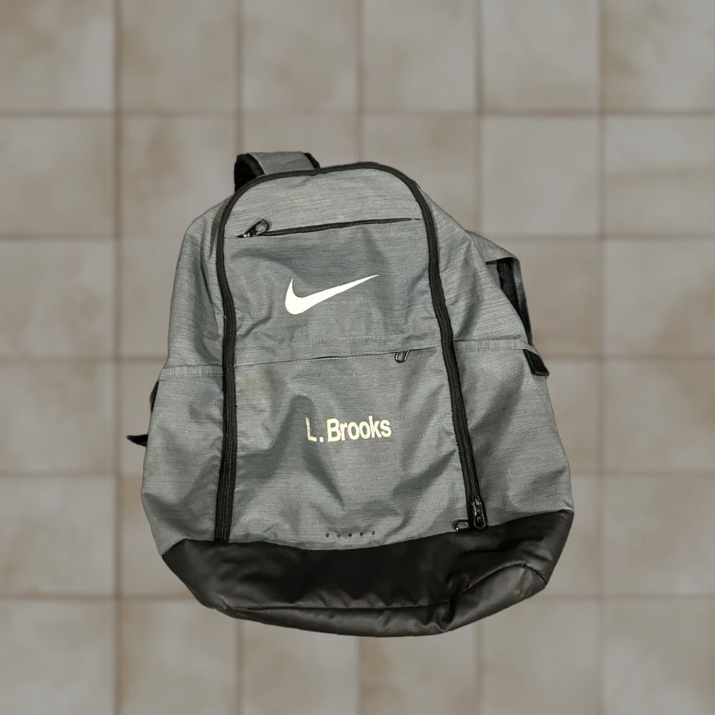 Nike Nike backpack Mens OS gray black athletic school sports Medium Gray Classic Backpack Mens Size ONE SIZE - 1 Thumbnail