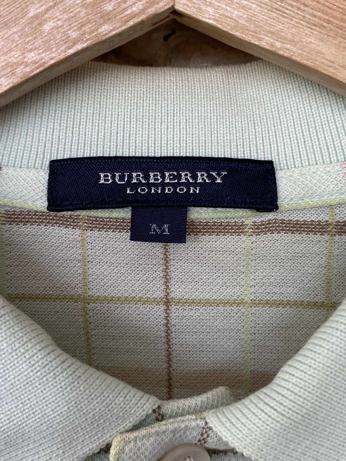 Vintage Rare Vintage Burberry London Checkered Single Stitch Polos Size US M / EU 48-50 / 2 - 6 Thumbnail
