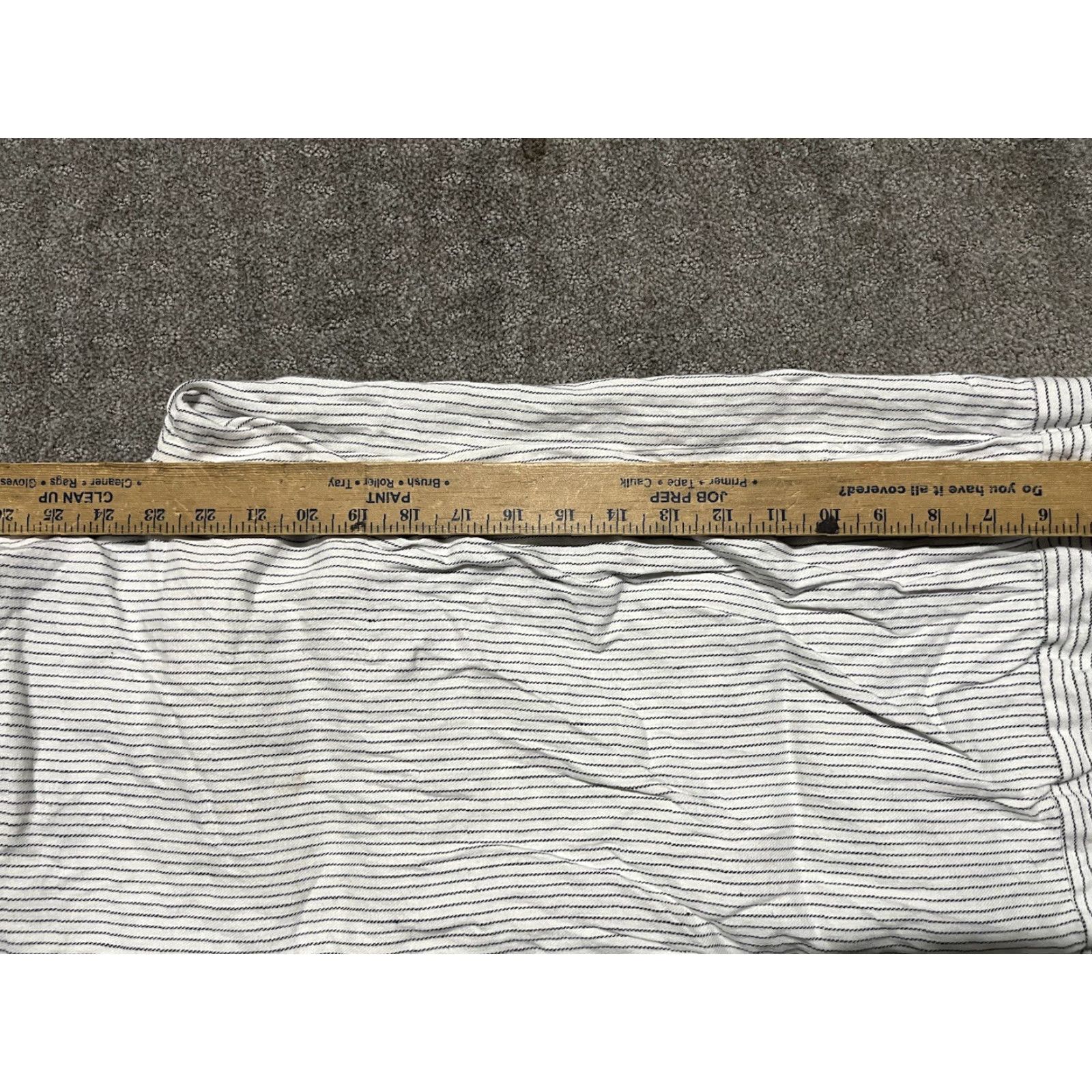 Banana Republic VINTAGE Banana Republic Women's White Linen Cotton Capri Pants 0 Striped Crop Mid-Rise Summer Size 26" / US 2 / IT 38 - 7 Thumbnail