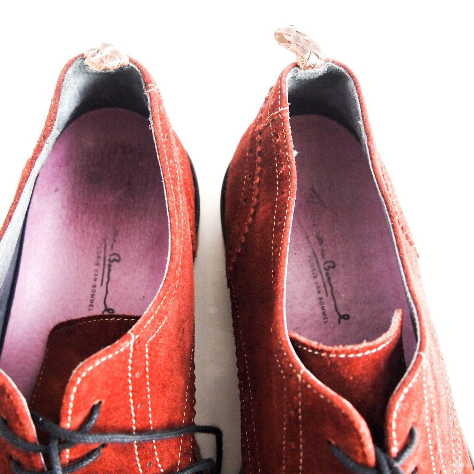 Designer Floris Van Bommel Brogues Red Rust Suede Mens US 9 EU 42 Size US 9 / EU 42 - 8 Thumbnail