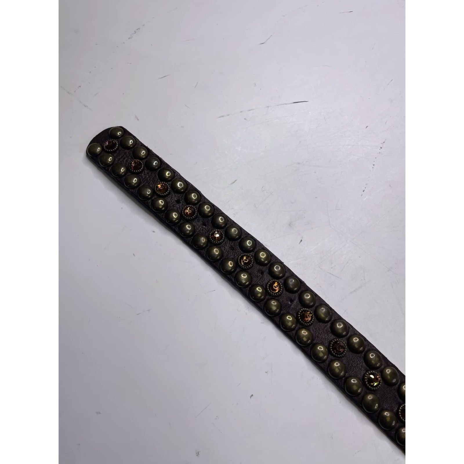 Vintage VINTAGE LEATHEROCK Studded Belt Leather Black Women Size 37 Rock Belt Accessories Womens Mens Girls Size ONE SIZE - 5 Thumbnail