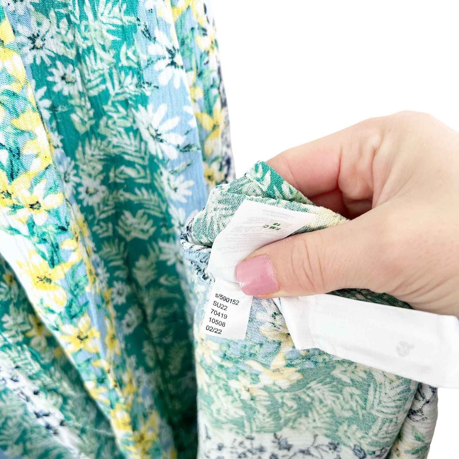 Loft Loft Green Yellow Floral Sleeveless Long Dress Sz S Size S / US 4 / IT 40 - 6 Thumbnail