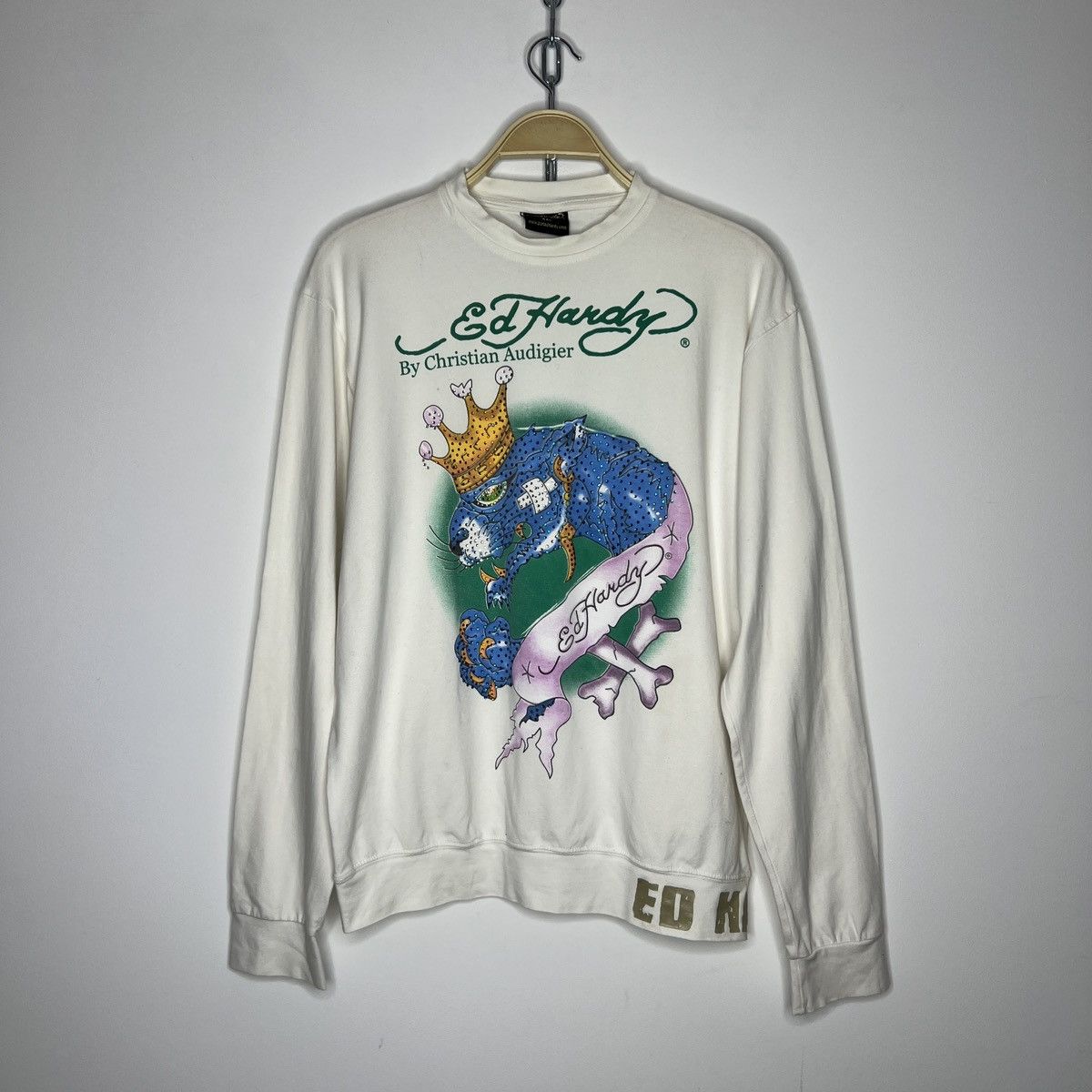 Christian Audigier VINTAGE Y2K ED HARDY BY CHRISTIAN AUDIGIER WHITE SWEATSHIRT Size US M / EU 48-50 / 2 - 1 Thumbnail