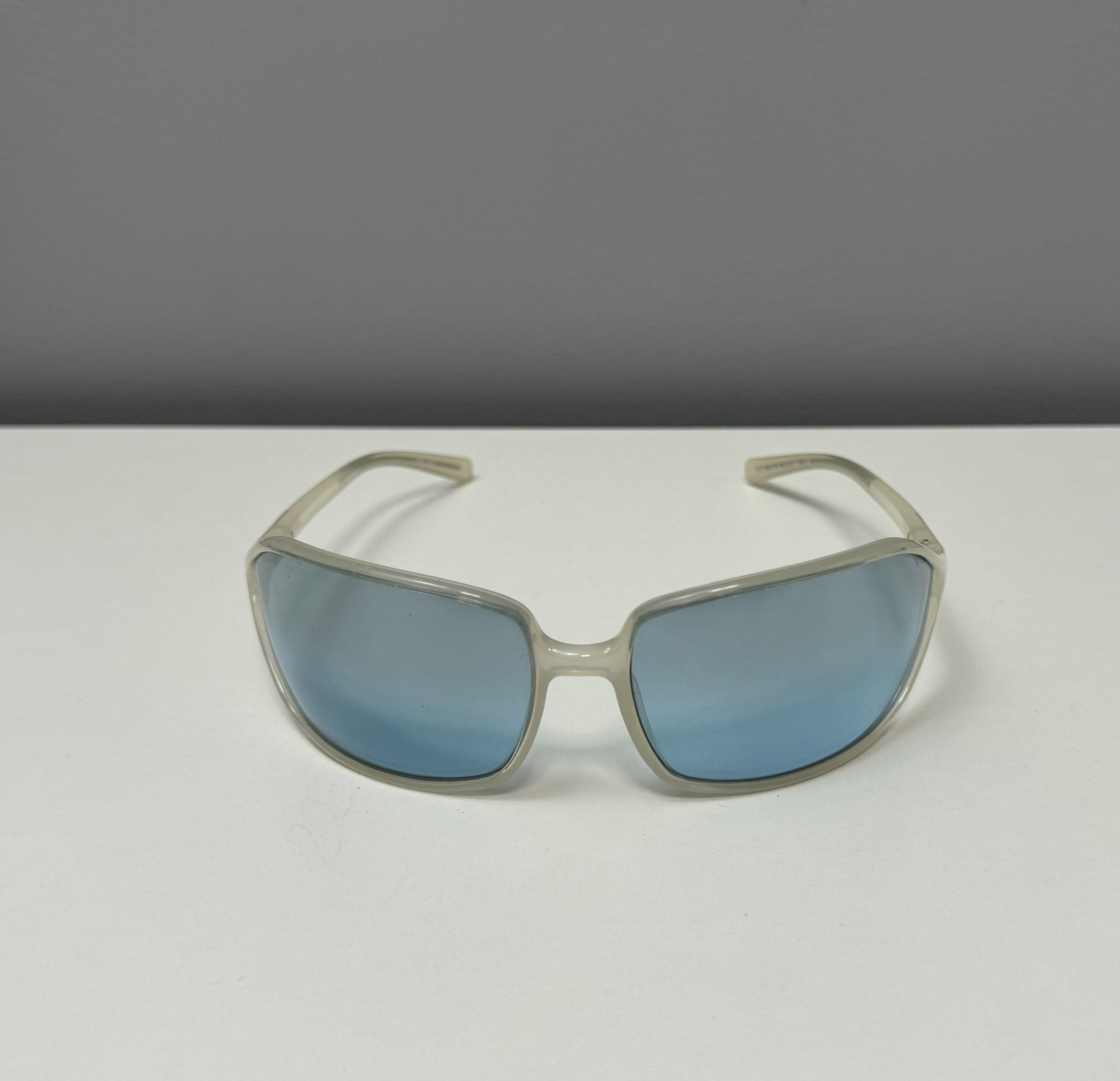 Prada Vintage 2000s Prada Sport SPR04E Sunglasses Shield Blue Y2K Size ONE SIZE - 5 Thumbnail