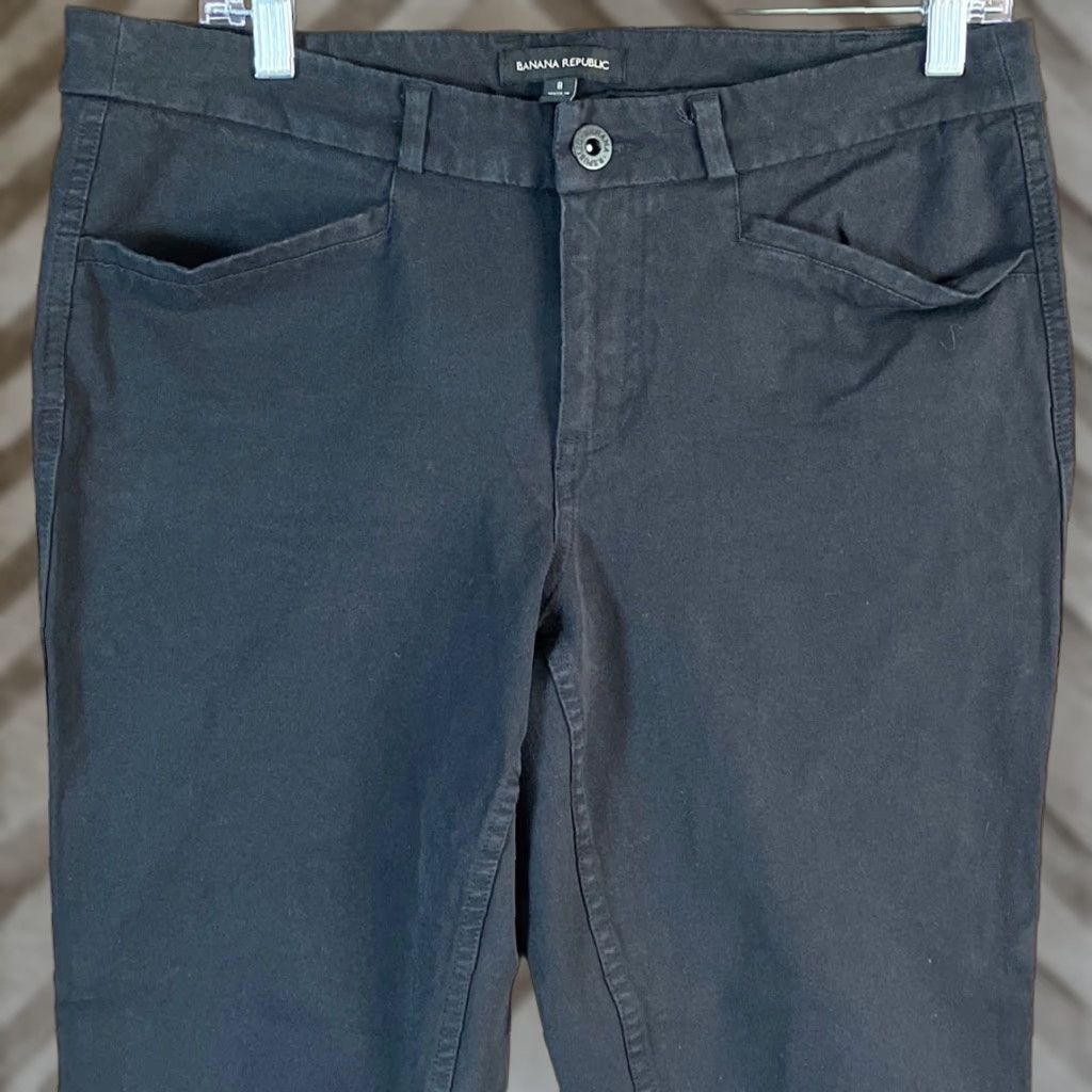 Banana Republic Banana Republic Womens Pants Black Mid Rise Chino Crop Stretch 8 Size 30" / US 8 / IT 44 - 1 Thumbnail