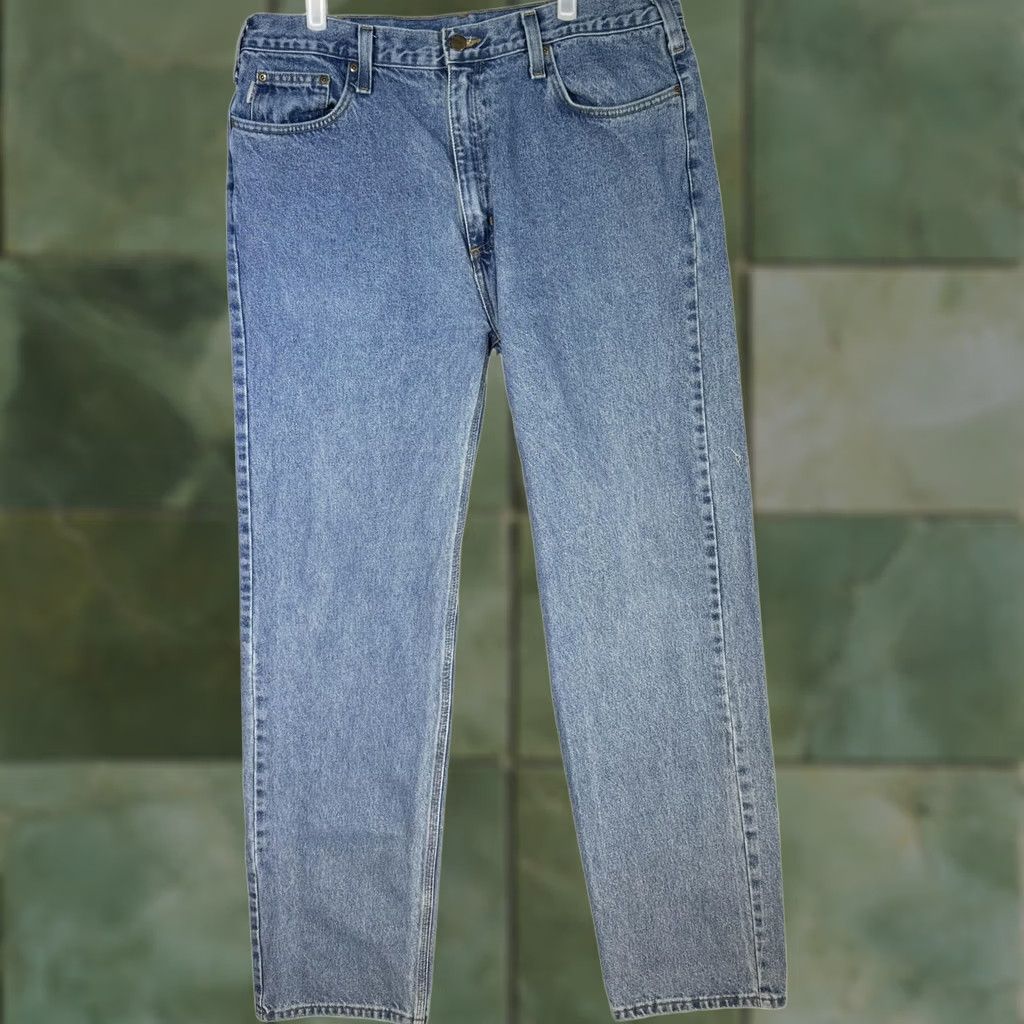 Carhartt Carhartt Jeans Mens Blue 38x36 Relaxed Fit Straight Leg Denim Pants B460-LVB Size US 38 / EU 54 - 1 Thumbnail