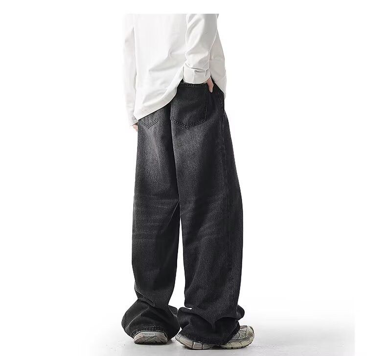 Japanese Brand × Jean Men's straight washed loose street fashion jeans Size US 32 / EU 48 - 5 Thumbnail