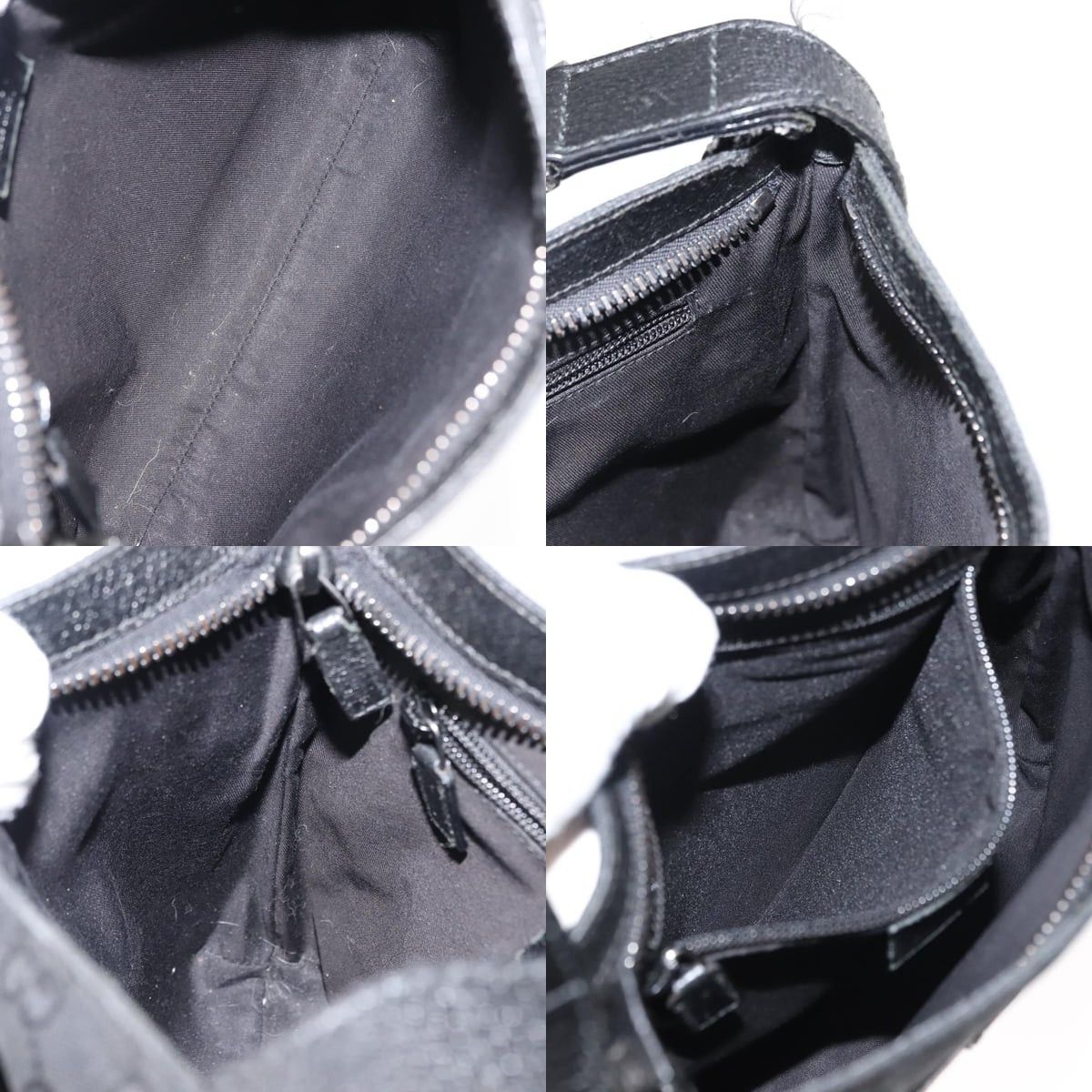 Gucci GUCCI GG Canvas Shoulder Bag Black Silver Size ONE SIZE - 12 Thumbnail