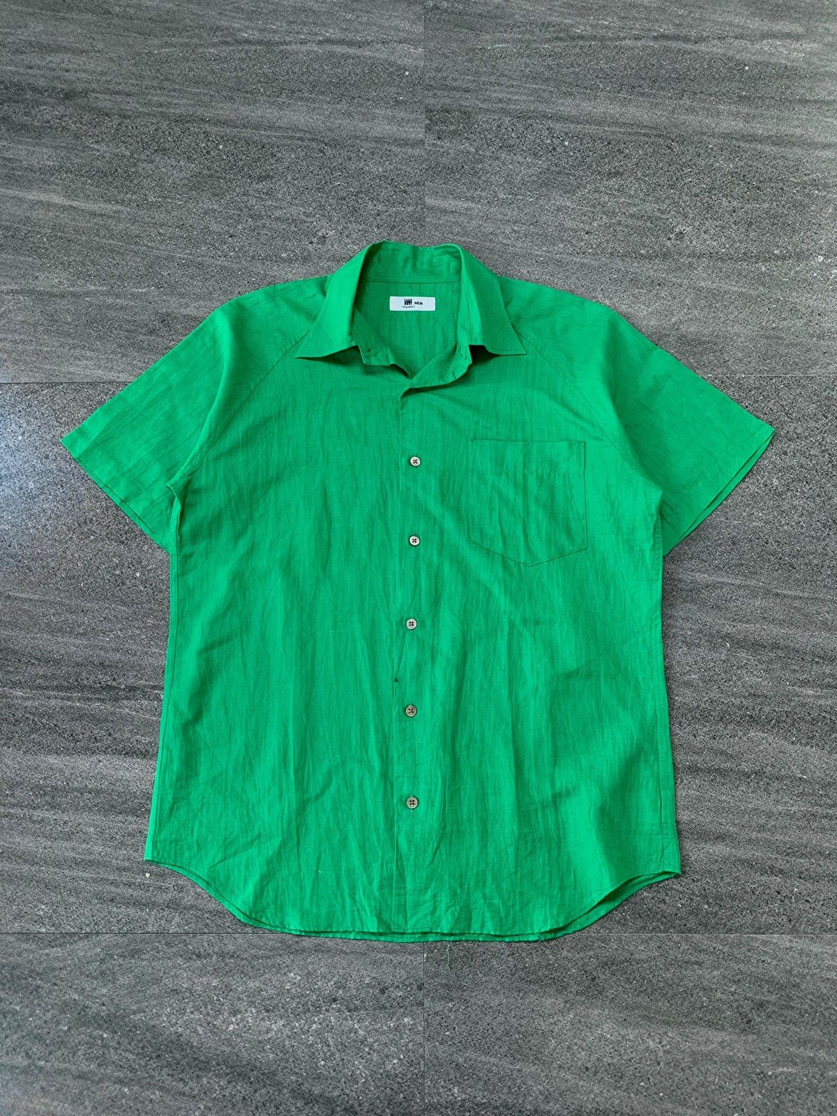 Issey Miyake Green Light Cotton Shirt - Medium Size US M / EU 48-50 / 2 - 2 Thumbnail