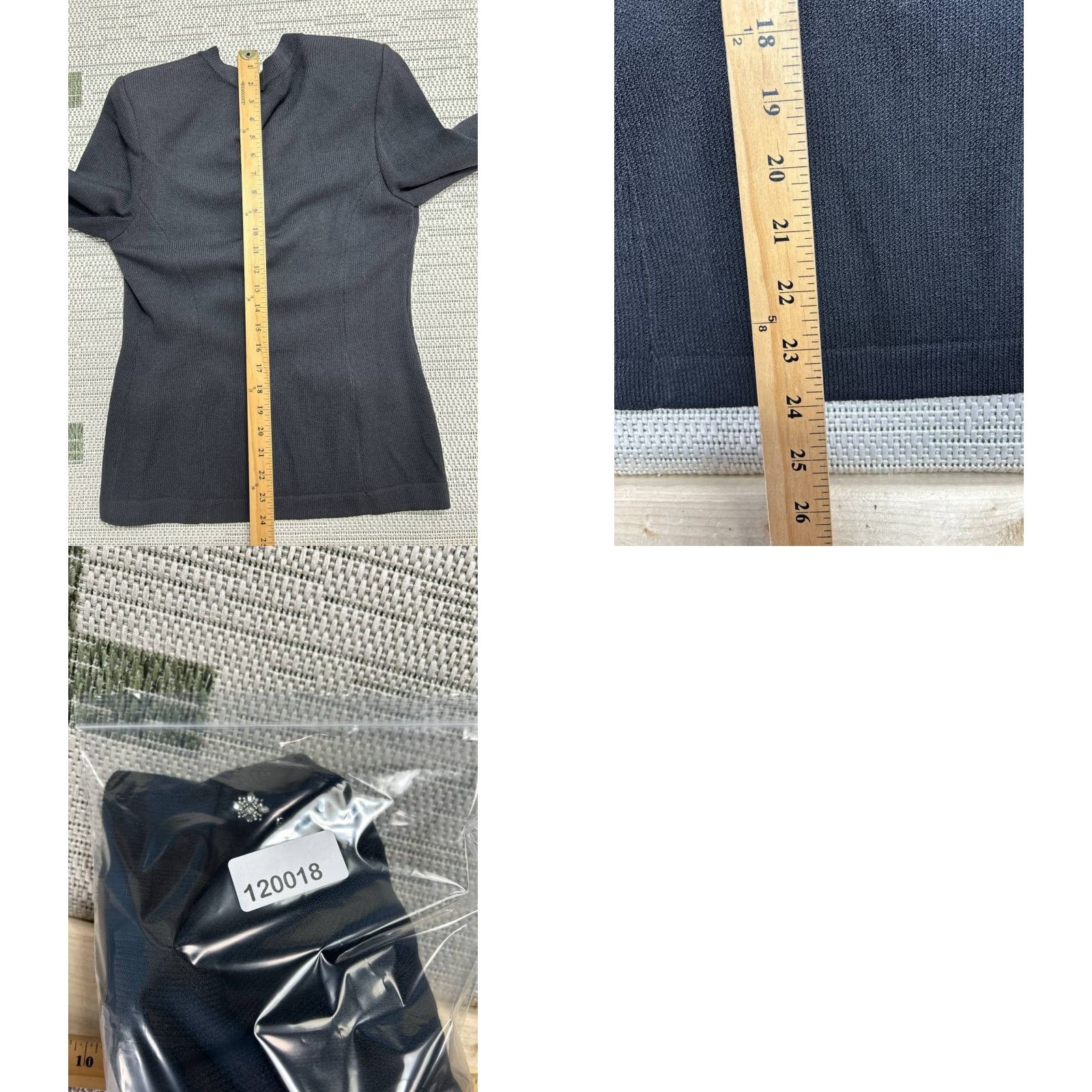 St. John VINTAGE? No, St John Evening by Marie Gray Cardigan Sweater Womens 2 Black Tight Knit Winter Size XS / US 0-2 / IT 36-38 - 8 Thumbnail
