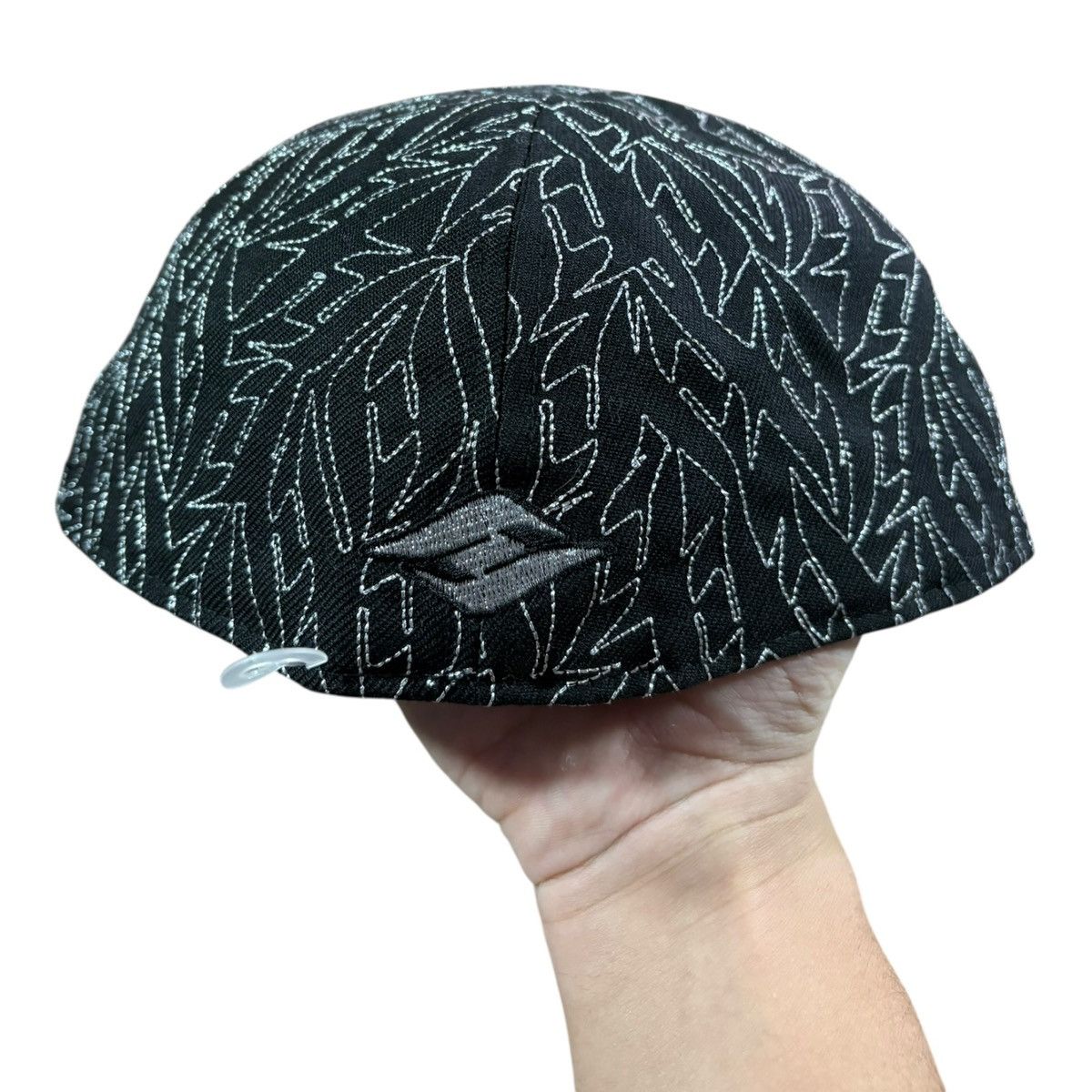 Other New Era 59FIFTY Fitted Hat 7 3/4 Black All Over Embroidered Size ONE SIZE - 3 Thumbnail