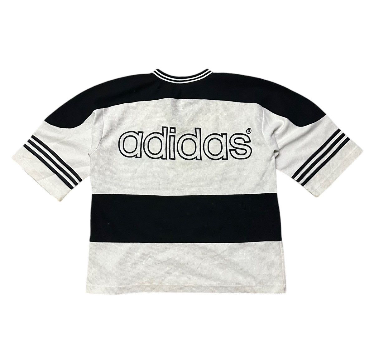 Vintage Vintage 90s Adidas big logo rap tee Size US M / EU 48-50 / 2 - 6 Thumbnail