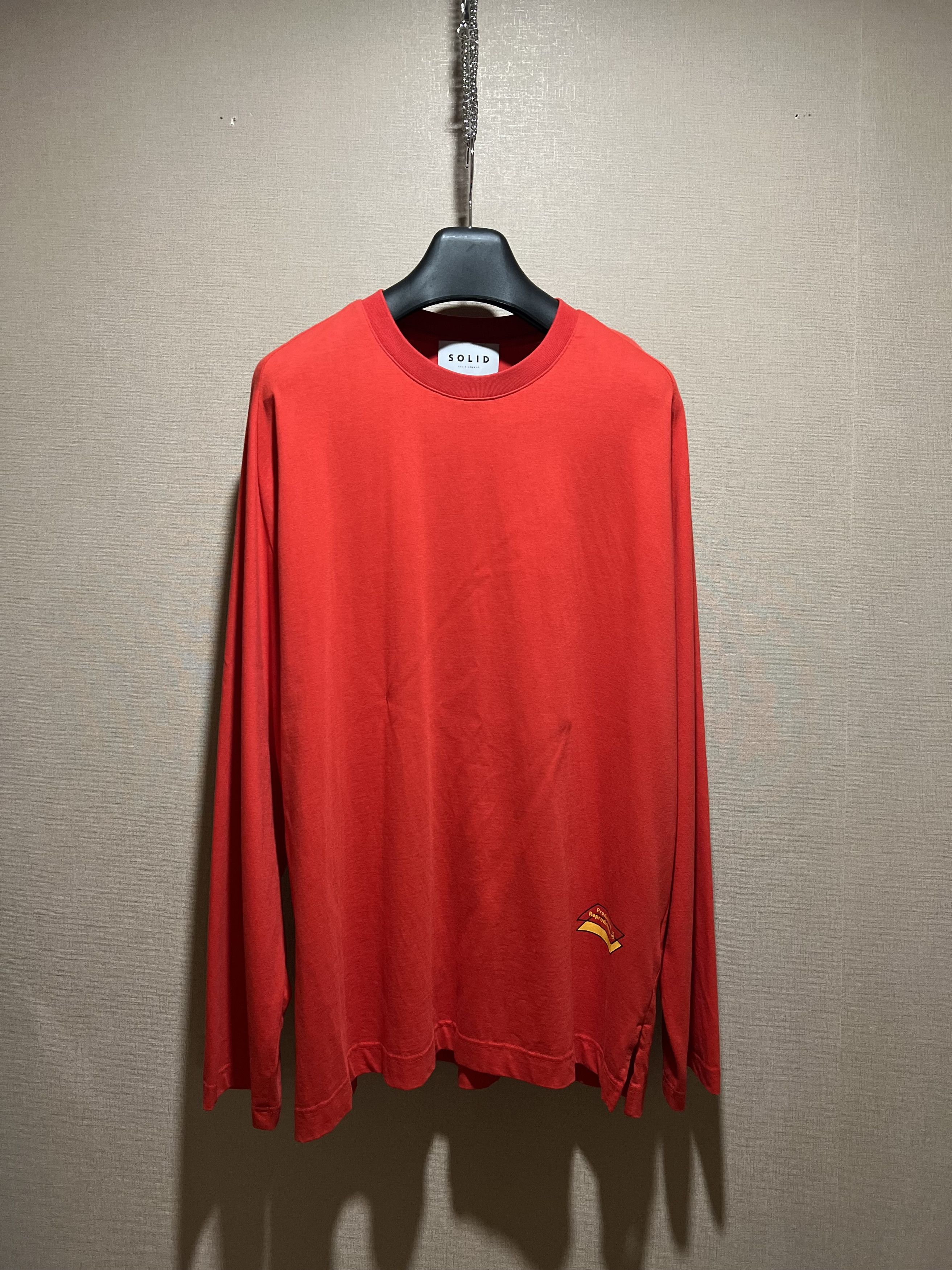 Solid Homme Soild Homme - 20ss Red Long Sleeve backlogos Size US L / EU 52-54 / 3 - 1 Thumbnail